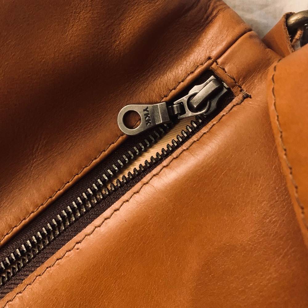 Genuine leather 2 in 1 purse backpack tan camel - Picture 4 of 10